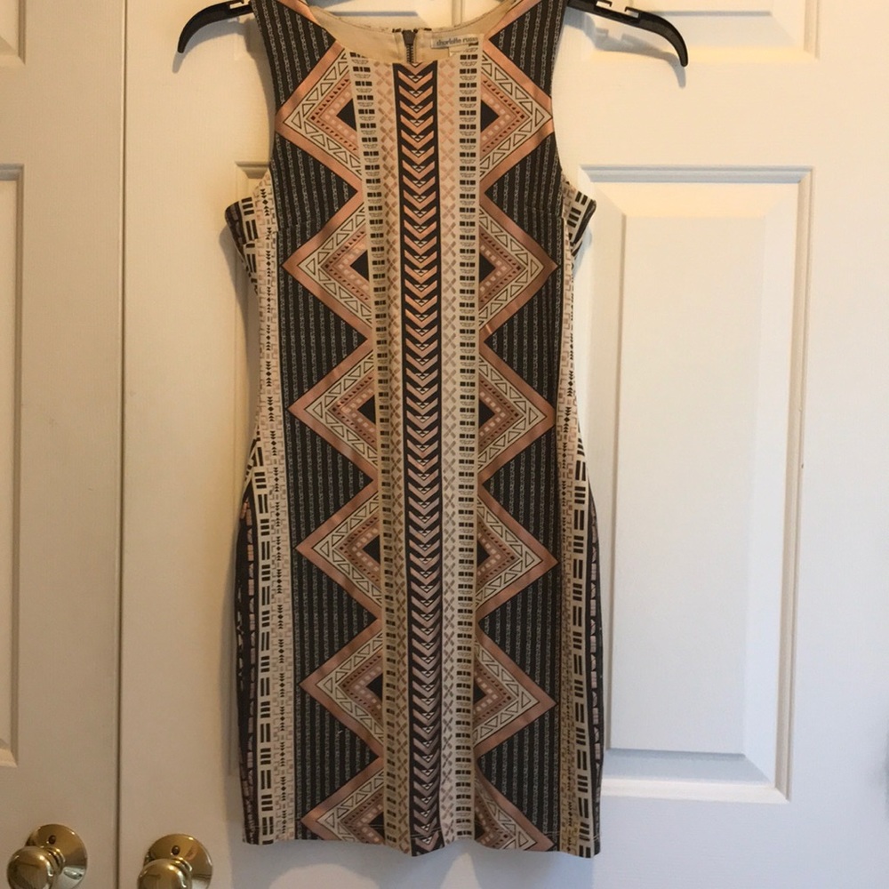 Small Charlotte Russe geometric tribal print pattern stretchy dress